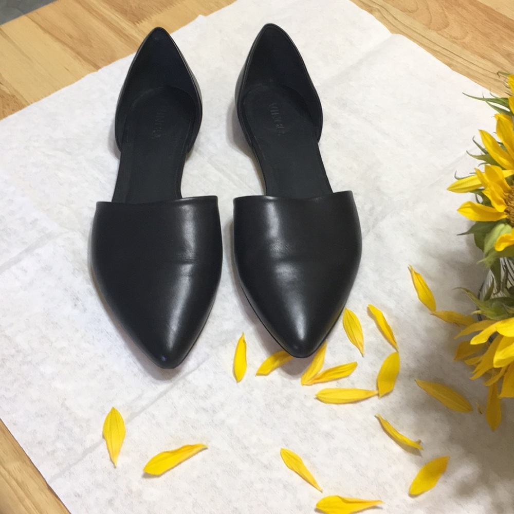 Vince black D’orsay flat shoes